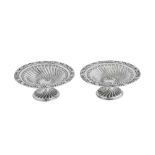 A pair of Victorian Irish sterling silver bon bon dishes, Dublin 1892 by M.H (untraced)