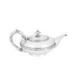 A William IV sterling silver teapot, London 1832 by Richard Pearce and George Burrows