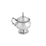 An early to mid-20th century Indian Colonial silver ‘Bengal club’ mustard or chutney pot, Calcutta c