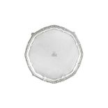 A George V sterling silver salver, London 1935 by Goldsmiths and Silversmiths