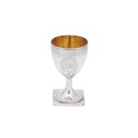 A George III sterling silver goblet, London 1799 by James and Elizabeth Bland