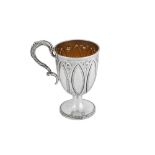 A Victorian sterling silver large christening mug, Birmingham 1868 by Thomas Prime & Son