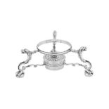 An unusual George I sterling silver burner stand, London 1726 by James Fraillon (reg. 17th Jan 1711,