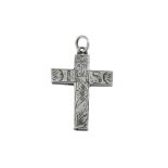 A William and Mary late 17th century unmarked silver recusant cross, circa 1690
