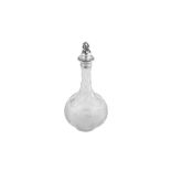 A Victorian sterling silver mounted decanter, Birmingham 1863 by Cartright and Woodward