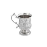 A mid-19th century Indian colonial silver christening mug, Calcutta circa 1860 by Hamilton and Co