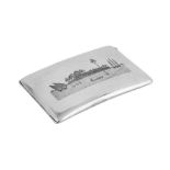 A mid-20th century Iraqi silver cigarette case, circa 1945 signed Dayil