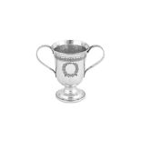 A George III Old Sheffield Silver Plate twin handled cup, Sheffield circa 1770 by Thomas Law and Son