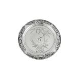 An early 20th century Chinese Export silver salver, Shanghai circa 1920 retailed by Zee Wo