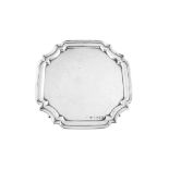 An Elizabeth II sterling silver salver, Sheffield 1953 by Emile Viner with import marks for Dublin 1