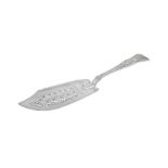 A George IV sterling silver fish slice, London 1823 by William Chawner