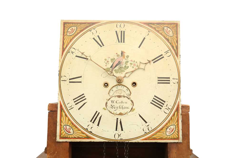 W. COFTEN - KIRKHAM. 19TH CENTURY MAHOGANY LONG CASED CLOCK, WITH PAINTED DIAL. c1760 - Image 2 of 3