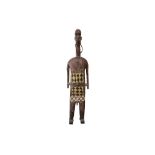 A 19TH CENTURY NGATA ANTHROPOMORPHIC POLYCHROME EFOMBA RELIQUARY FIGURE