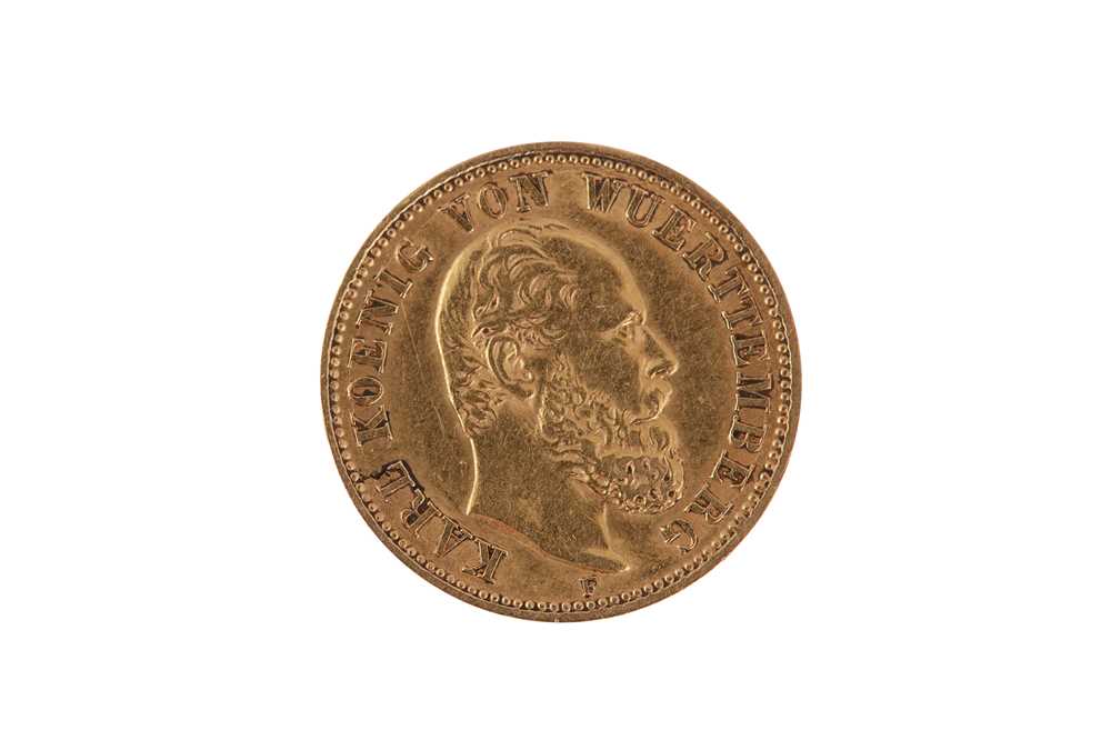 A GERMAN MARK COIN, 1877