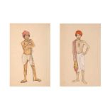 TWO STUDIES OF INDIAN RECRUITS FROM THE 'SIX RECRUITS' FOLIO FROM THE FRASER ALBUM Delhi or Jaipur,