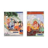 TWO DEVOTIONAL HINDU ILLUSTRATIONS OF SHAIVA CONTENT Jaipur School, Rajasthan, North-Western India,