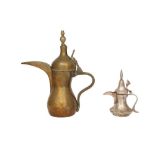 TWO ARAB COFFEE POTS (DALLAH) Bahrain and Oman, Arab Gulf, first half 20th century