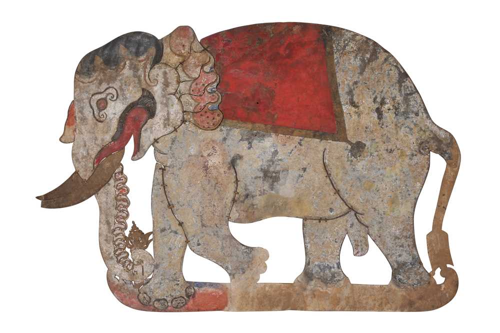 AN INDONESIAN WAYANG KULIT SHADOW PUPPET OF GAJAH (ELEPHANT) Java, Indonesia, South East Asia, late