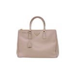 Prada Blush Saffiano Double Zip Tote