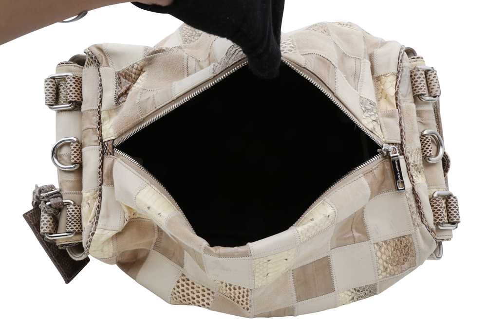 λ Dolce & Gabbana Natural Python Patchwork Duffel Bag - Image 5 of 5