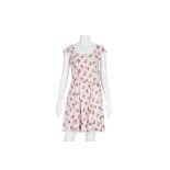 Prada Pink Crepe Floral Print Sleeveless Dress - Size 42