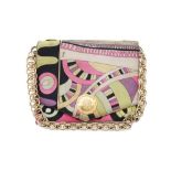 Emilio Pucci Silk Print Chain Bag