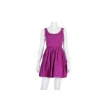 Miu Miu Magenta Taffeta Sleeveless Skater Dress - Size 38