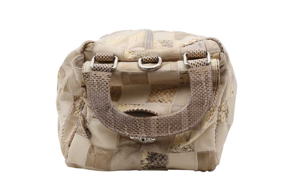 λ Dolce & Gabbana Natural Python Patchwork Duffel Bag - Image 2 of 5