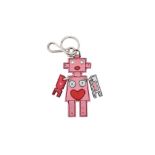 Prada Pink Heart Robot Bag Charm