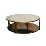 AN OVAL COFFEE TABLE