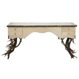 DANILO SCHIRATO, AN ANIMAL HIDE KNEEHOLE DESK, CONTEMPORARY