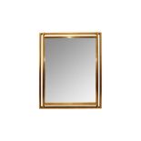 A LARGE GILT FRAMED CONTEMPORARY MIRROR