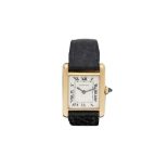 A LADIES CARTIER 18K YELLOW GOLD QUARTZ WRISTWATCH