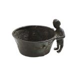 A CHINESE BRONZE 'BOY' CUP.