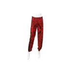 Alexander McQueen Red Geometric Print Trouser - Size 38