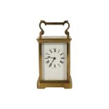 A FRENCH BRASS CARRIAGE CLOCK