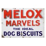 A MELOX MARVELS ENAMEL SIGN