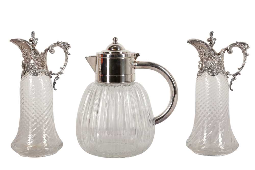 PAIR OF CLARET JUGS AND OTHER CLARET JUG - Image 2 of 3