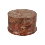 A RED MARBLE SOCLE