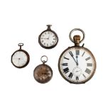 THREE POCKET WATCHES AND ON GOLIATH POCKET WATCH.