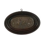 FRENCH OVAL BRONZE PLAQUE, 19TH CENTURY