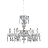 AN IRISH WATERORD CRYSTAL LISMORE '6' CHANDELIER, 1999