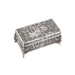 A late 19th / early 20th century Chinese Export (Thai or Cambodian) silver casket, circa 1900 by Bao