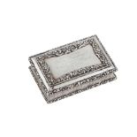 A William IV sterling silver snuff box, Birmingham 1834 by Nathaniel Mills