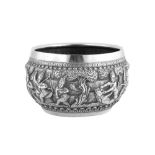 An early 20th century Anglo - Indian unmarked silver bowl, Lucknow circa 1910