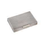 A George VI sterling silver cigarette box or case, London 1937 by Cartier