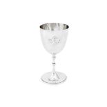 A late 19th century Indian Colonial silver trophy goblet, Madras circa 1880 by Peter Orr