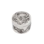 An early 20th century Chinese Export silver box, Shanghai circa 1910 retailed by S