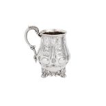 A mid-19th century Indian Colonial silver christening mug, Calcutta circa 1860 by Allan and Hayes (f