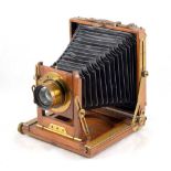 An Unnamed Wood & Brass 5"x4" Field Camera.